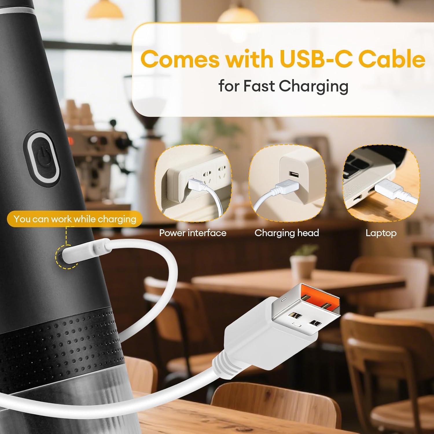 Máquina de Espresso Portátil Obecilc 20 Bar USB-C Negro