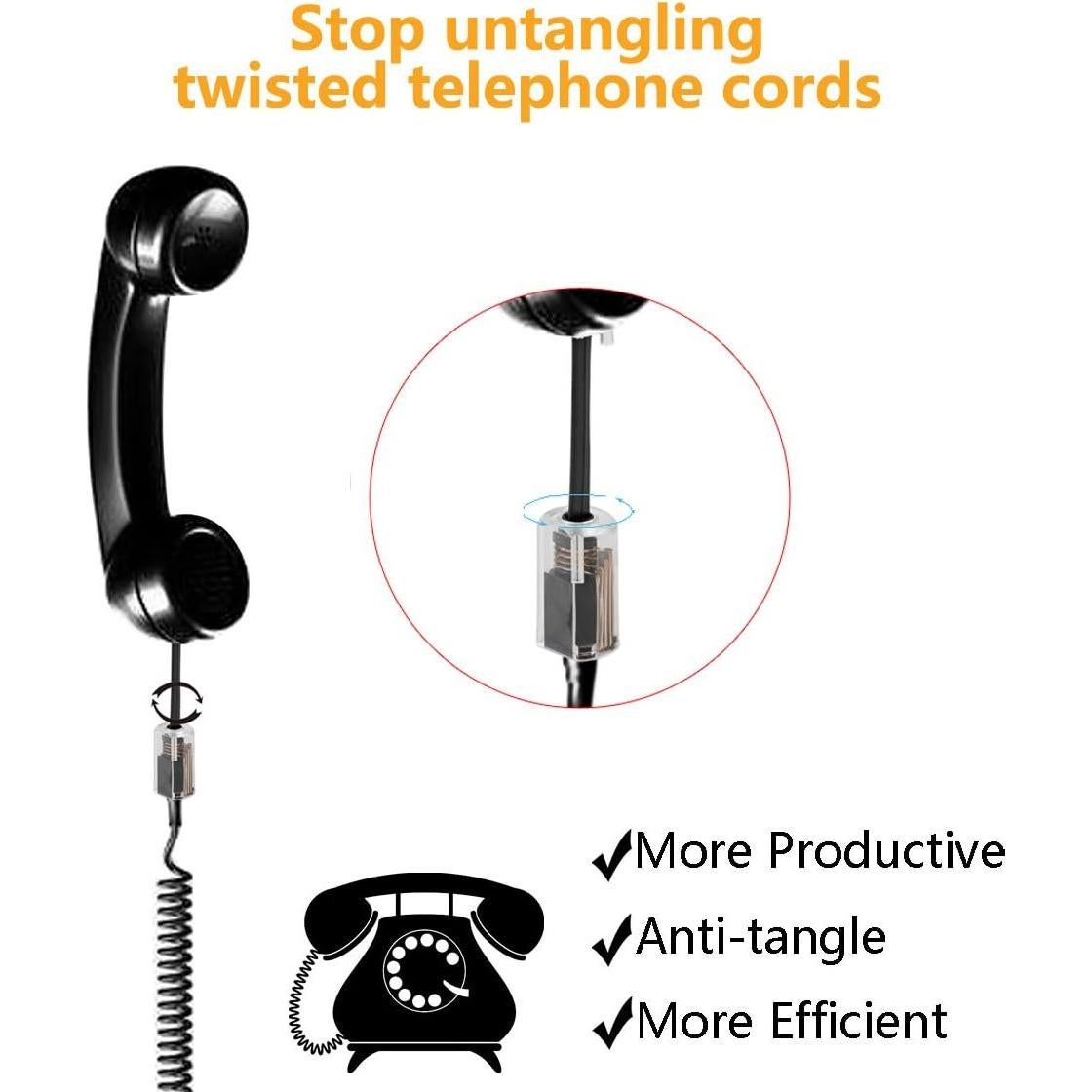 Desenredador de Cable de Teléfono Uvital Paquete de 10