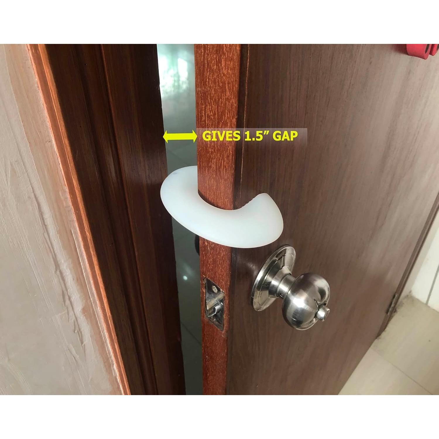 Guardia de Pinchazo de Puerta Roeoi 2 Paquetes Silicona Blanca