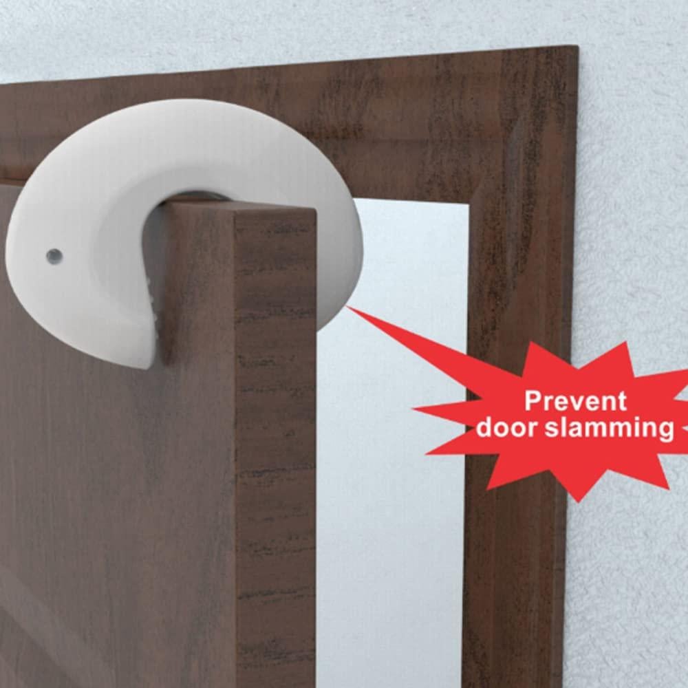 Guardia de Pinchazo de Puerta Roeoi 2 Paquetes Silicona Blanca