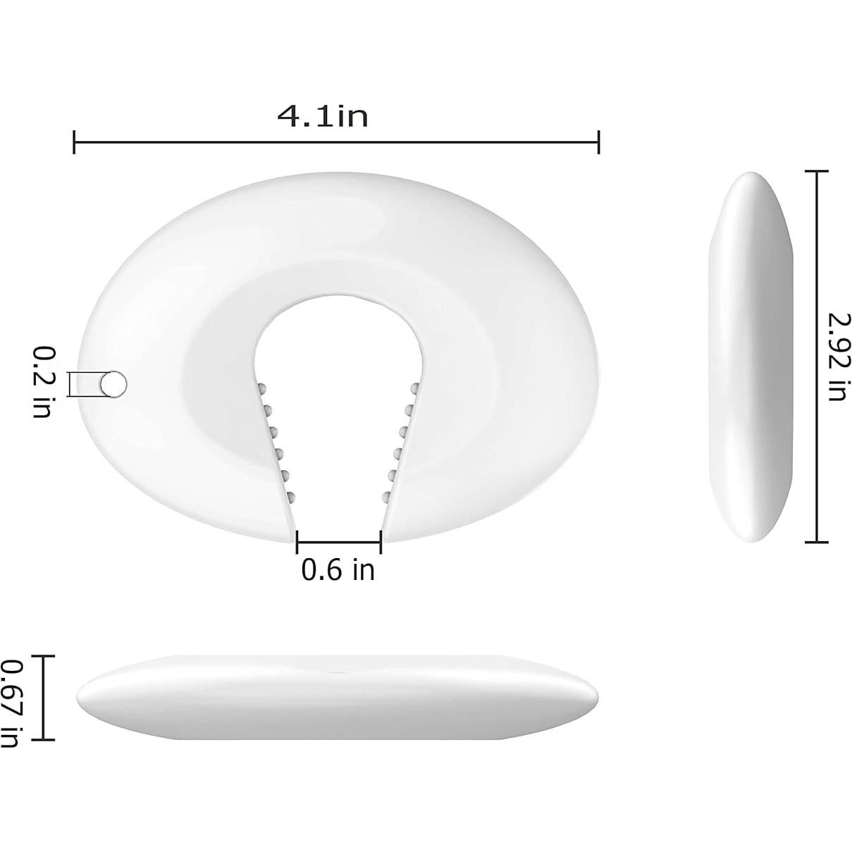 Guardia de Pinchazo de Puerta Roeoi 2 Paquetes Silicona Blanca
