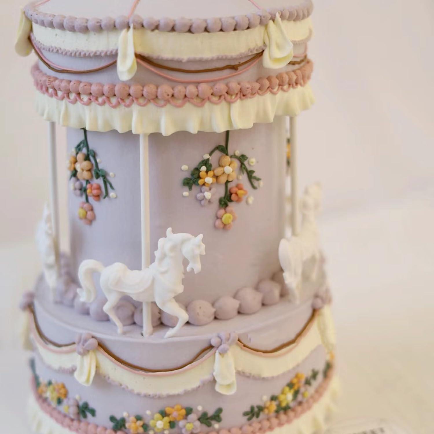 Molde de Silicona Fondant Carrusel YIHUOMOLDS 8.06x7.29cm