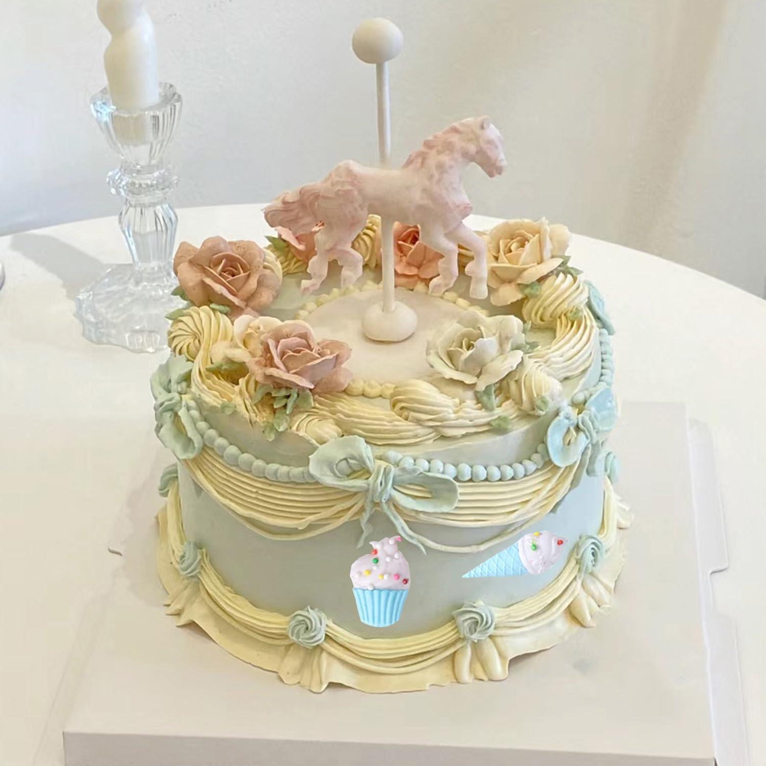 Molde de Silicona Fondant Carrusel YIHUOMOLDS 8.06x7.29cm