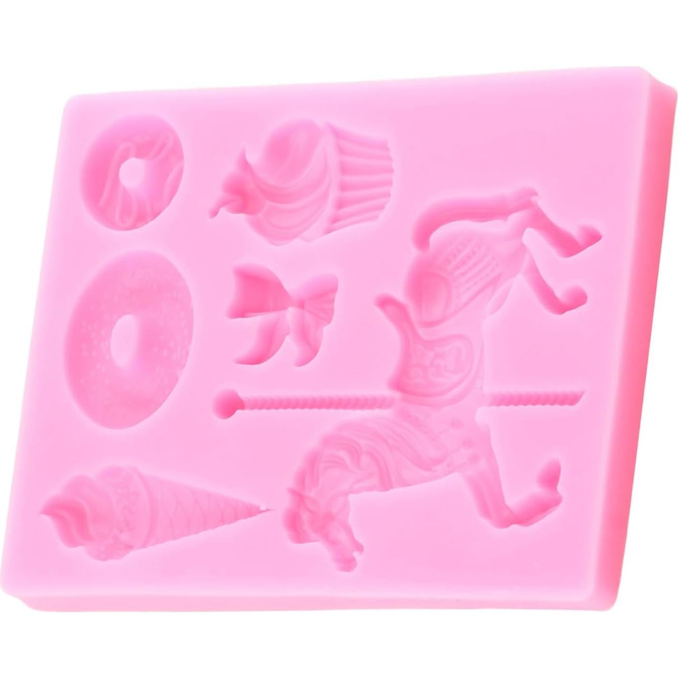Molde de Silicona Fondant Carrusel YIHUOMOLDS 8.06x7.29cm