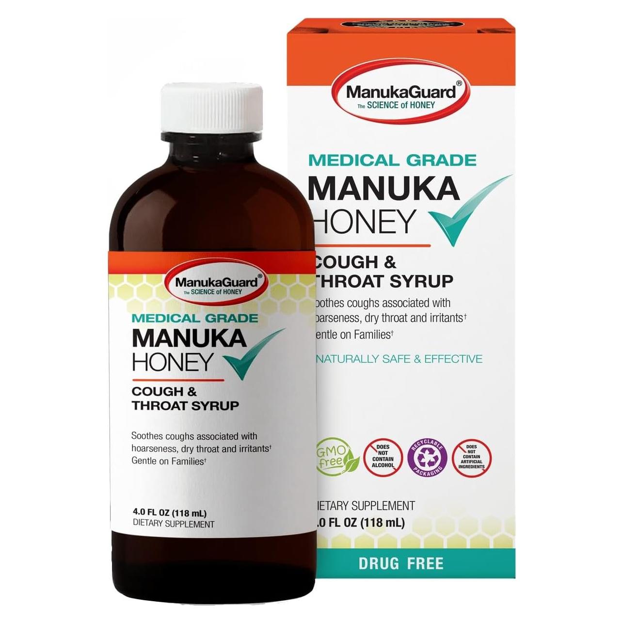 Jarabe para la tos ManukaGuard Miel de Manuka MGO 600 - 118 ml