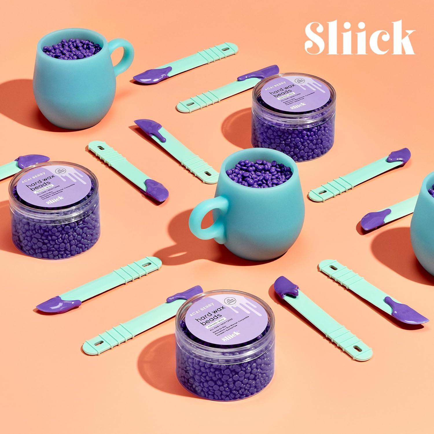 Kit de Cera Dura Sliick en Casa - Aroma Acai Berry, 255g