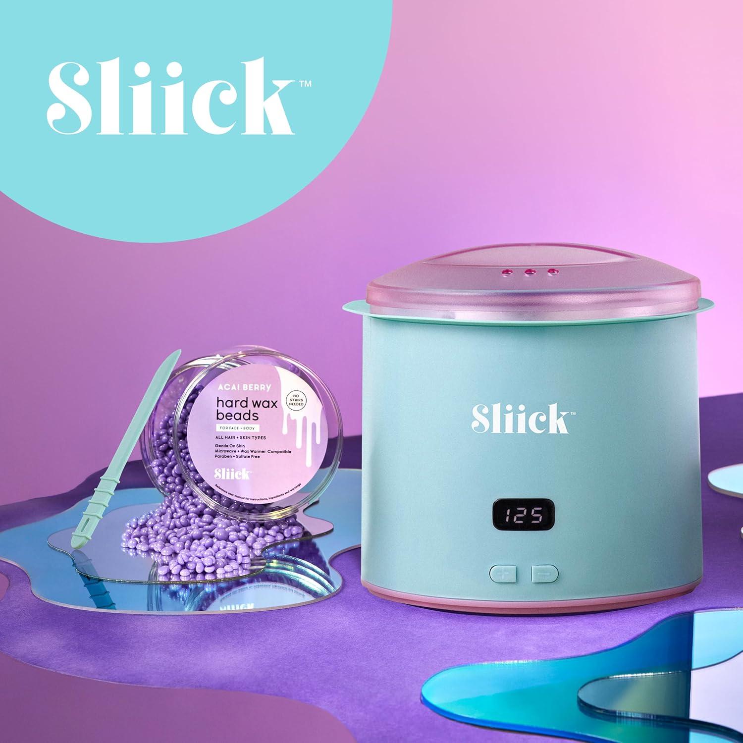 Kit de Cera Dura Sliick en Casa - Aroma Acai Berry, 255g