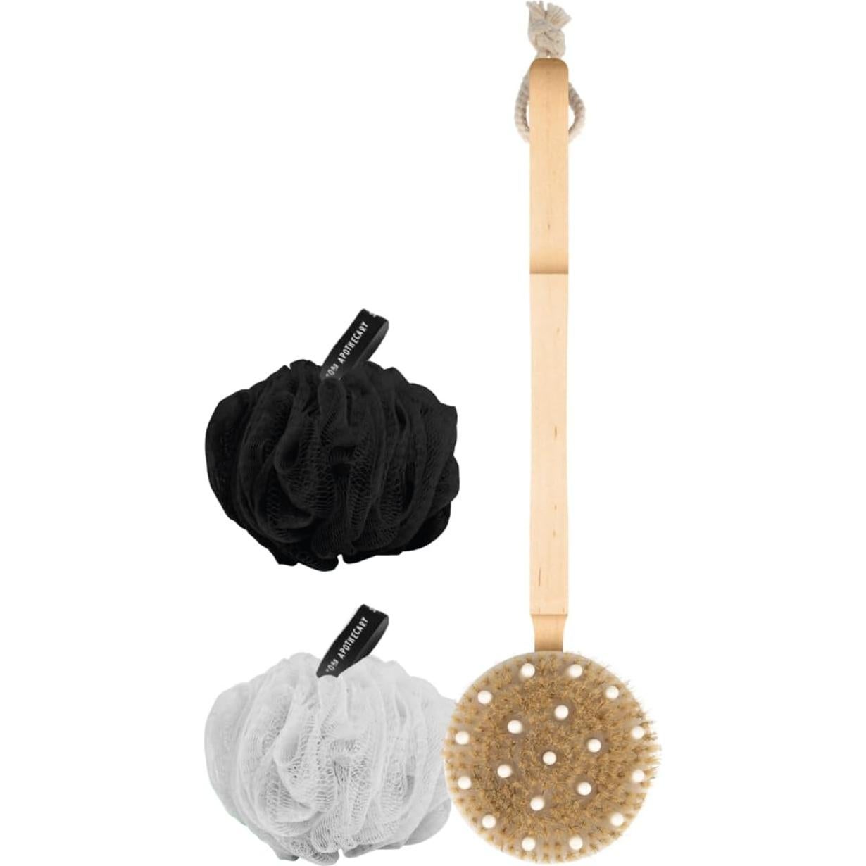 Set de Cepillo de Masaje Seco y 2 Luffas BLKSMITH para Hombres