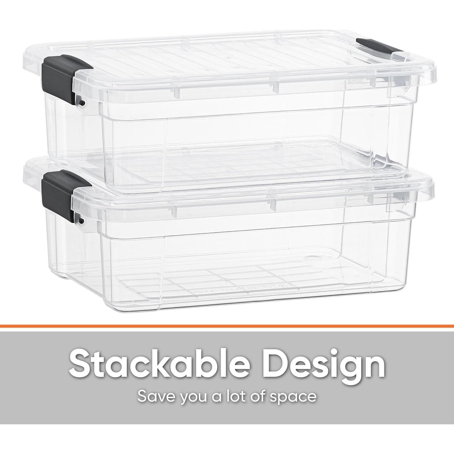 Caja de Almacenamiento Superio 2 Qt Transparente Apilable