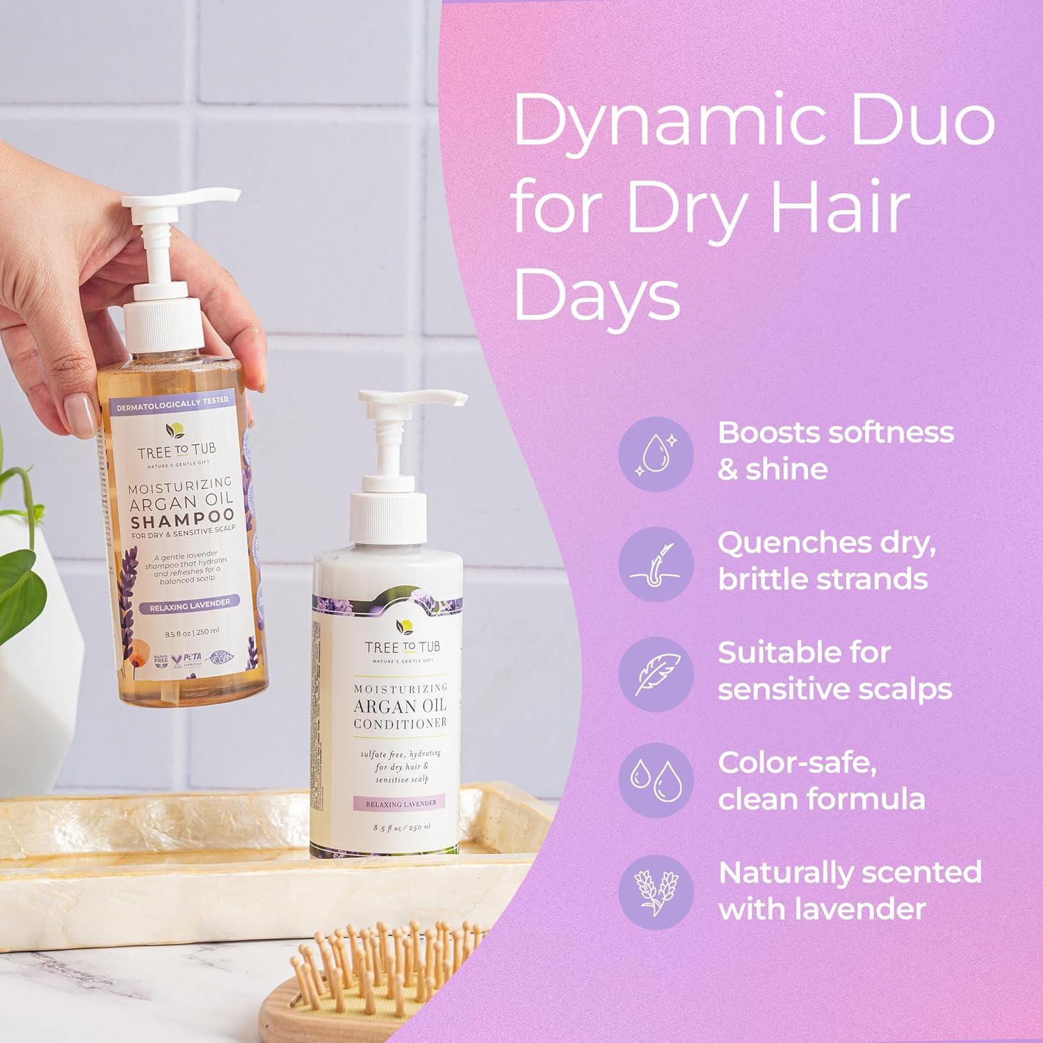 Champú y Acondicionador Tree to Tub Aceite de Argán 250ml x2