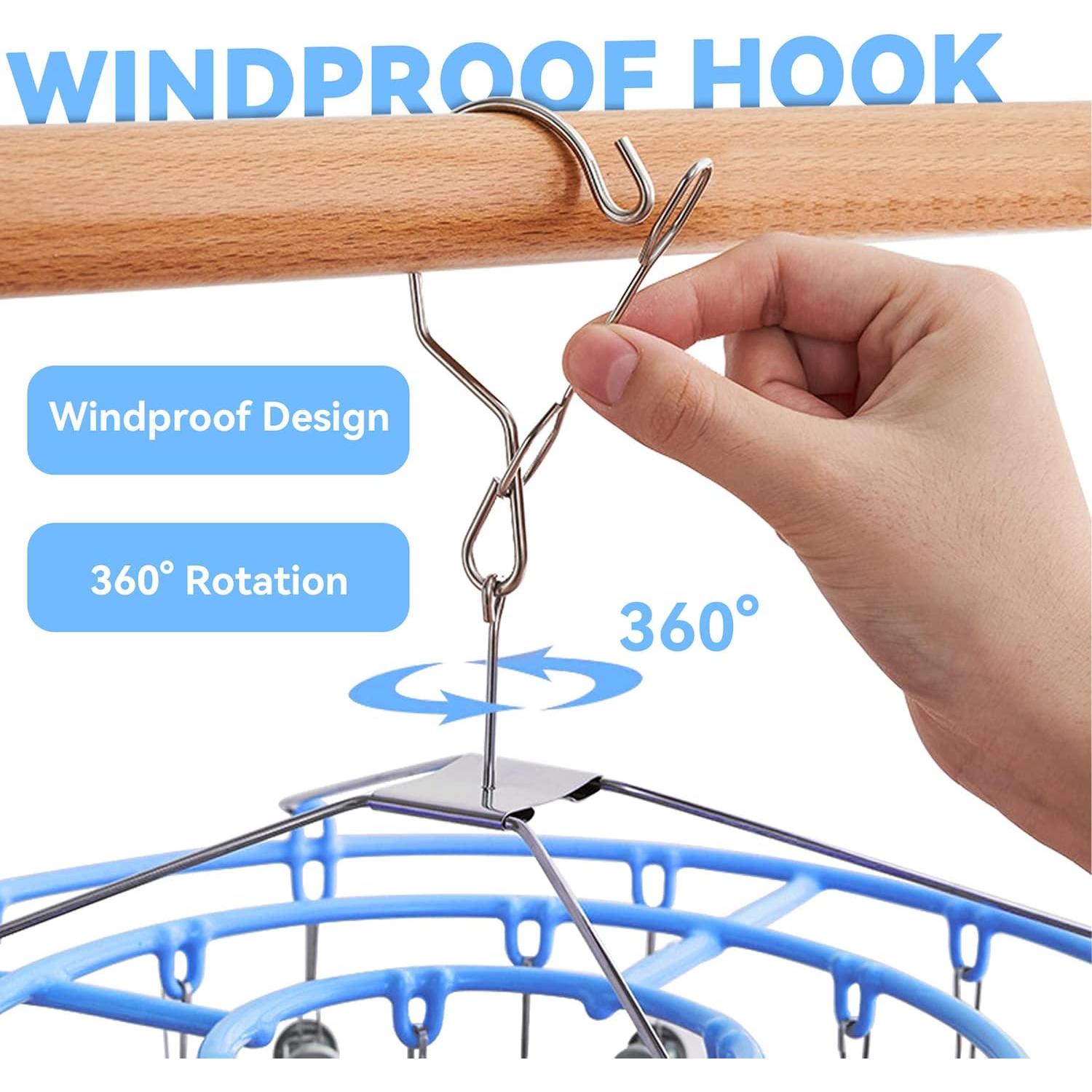 Estante para Secar Ropa Funamily de Acero Inoxidable 24 Clips