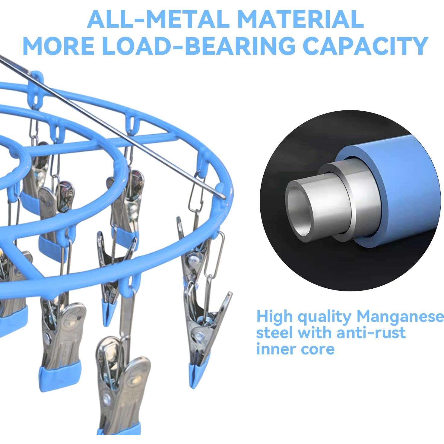 Estante para Secar Ropa Funamily de Acero Inoxidable 24 Clips