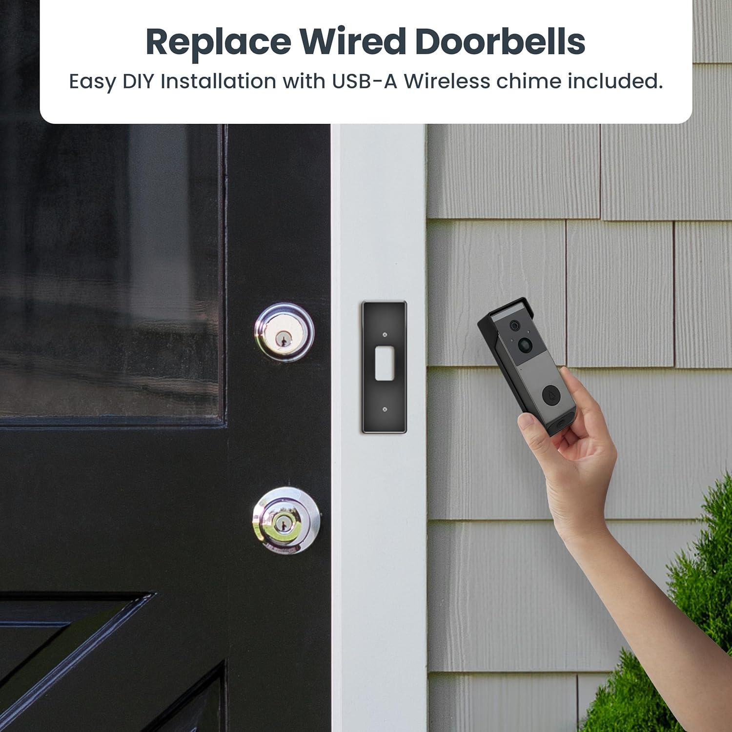 Timbre Inalámbrico Inteligente Feit Electric con Cámara HD 1080p