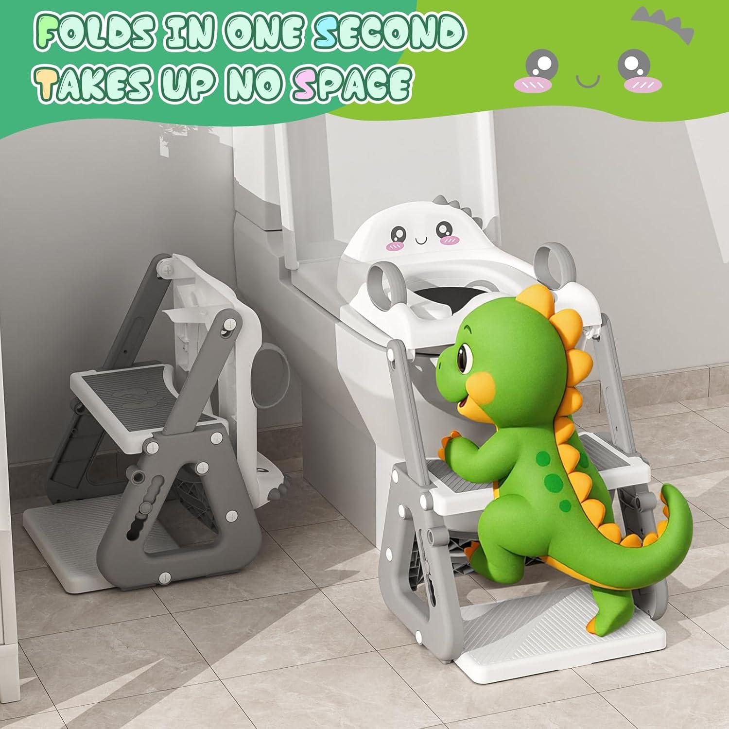 Asiento de Entrenamiento para Baño 2 en 1 Gliizee Gris