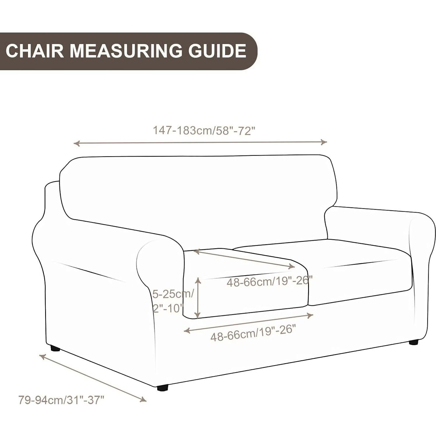 Funda de Sofá Stretch SearchI 3 Piezas Loveseat Beige