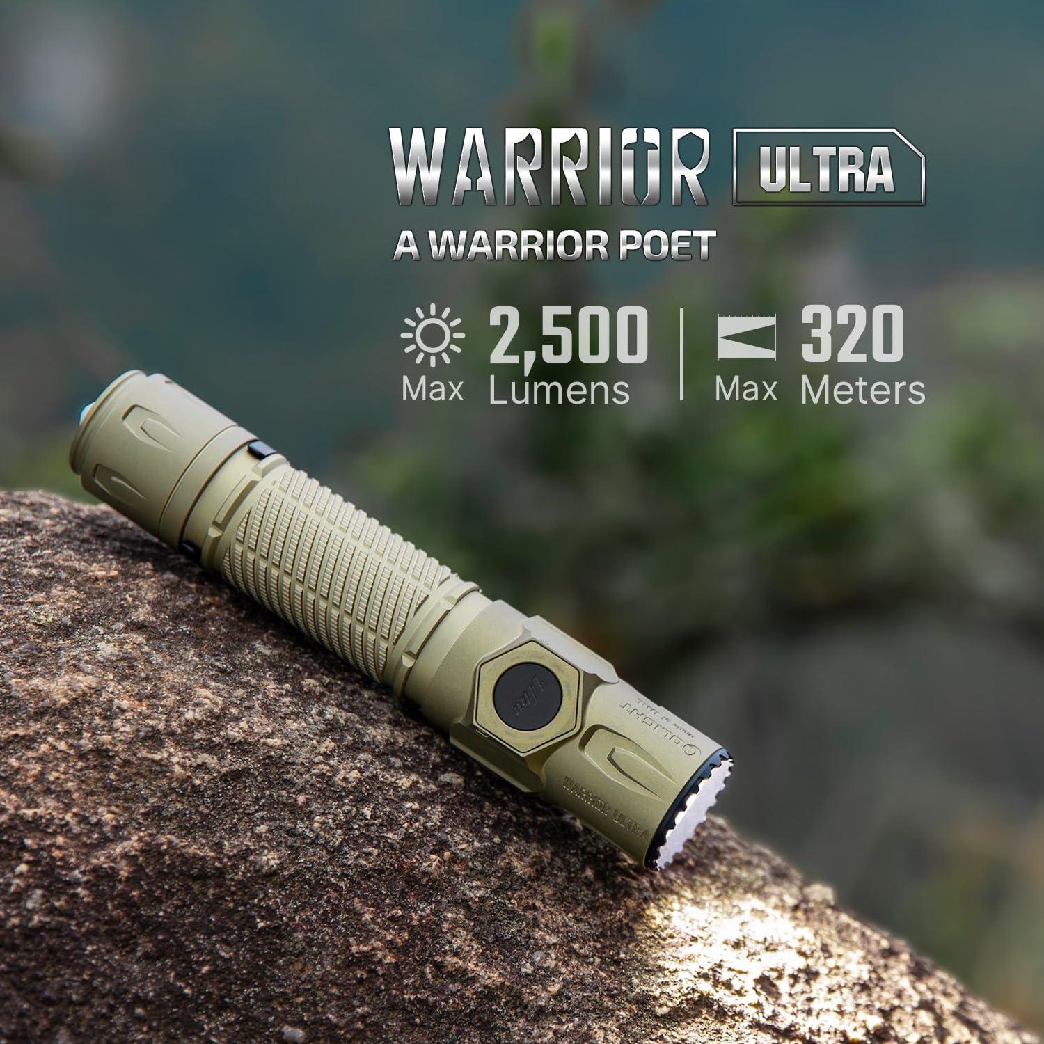 Linterna Táctica OLIGHT Warrior Ultra 2500 Lúmenes Verde Oliva