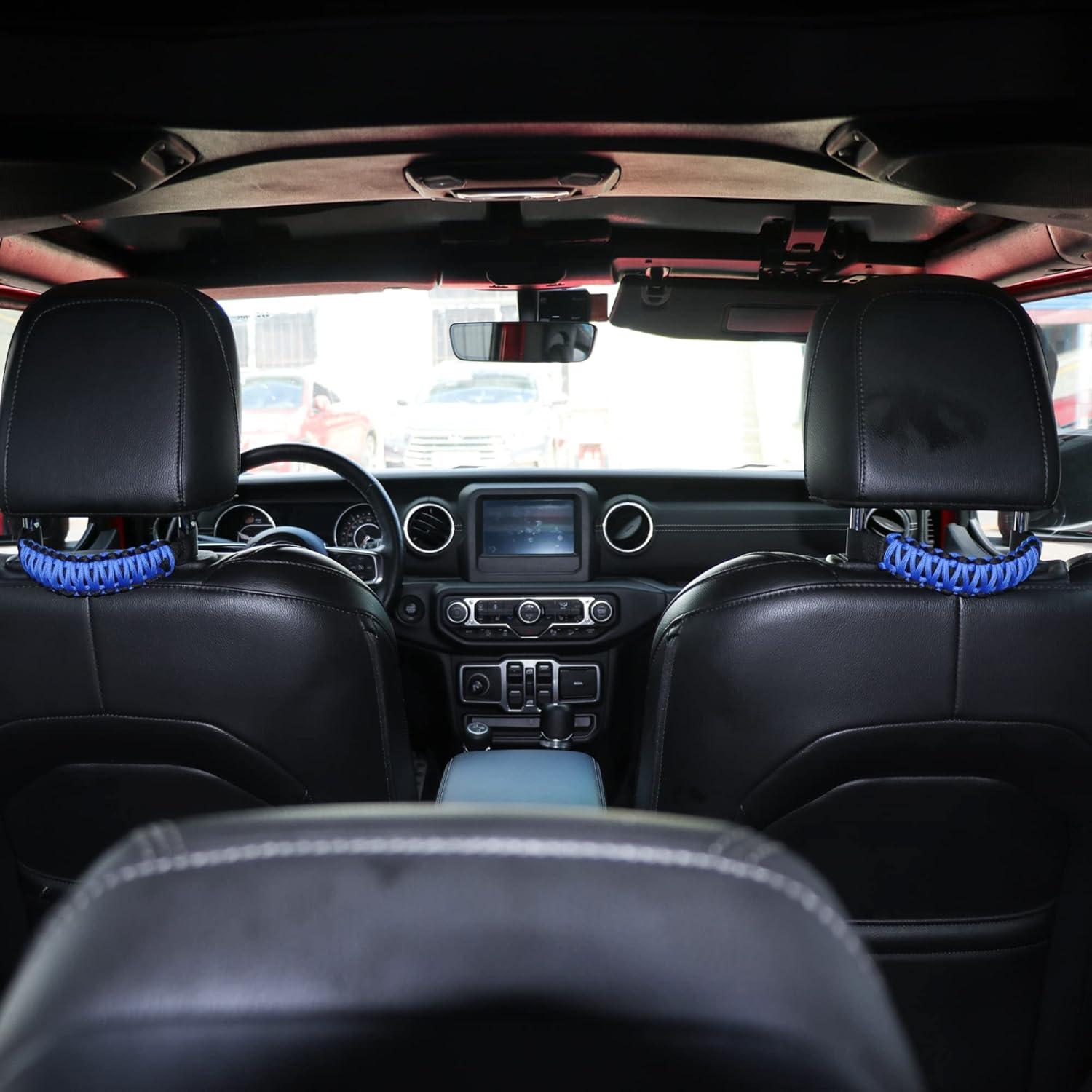 Asas de Agarre RERPRO para Reposacabezas de Paracord - 2 Piezas Azul