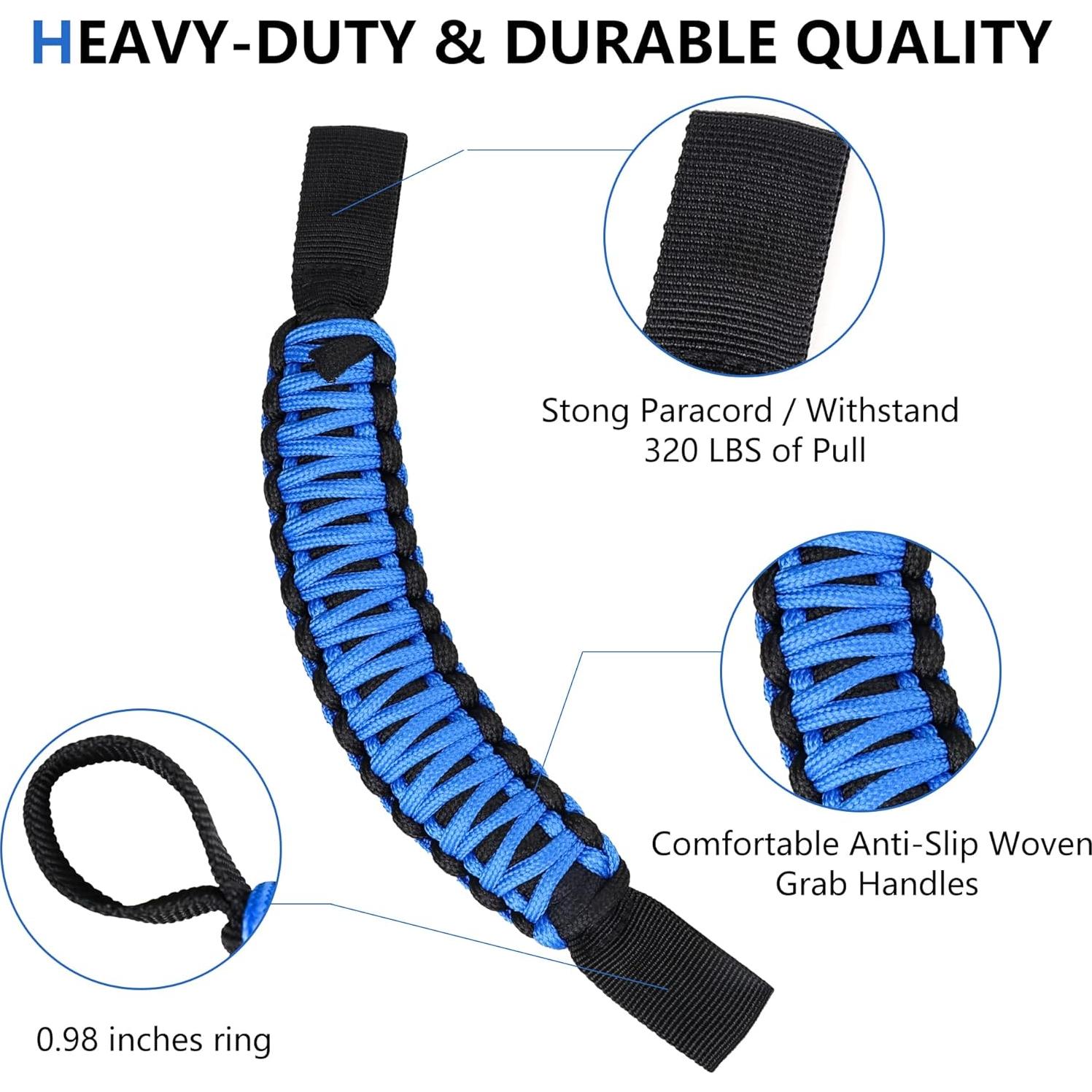 Asas de Agarre RERPRO para Reposacabezas de Paracord - 2 Piezas Azul