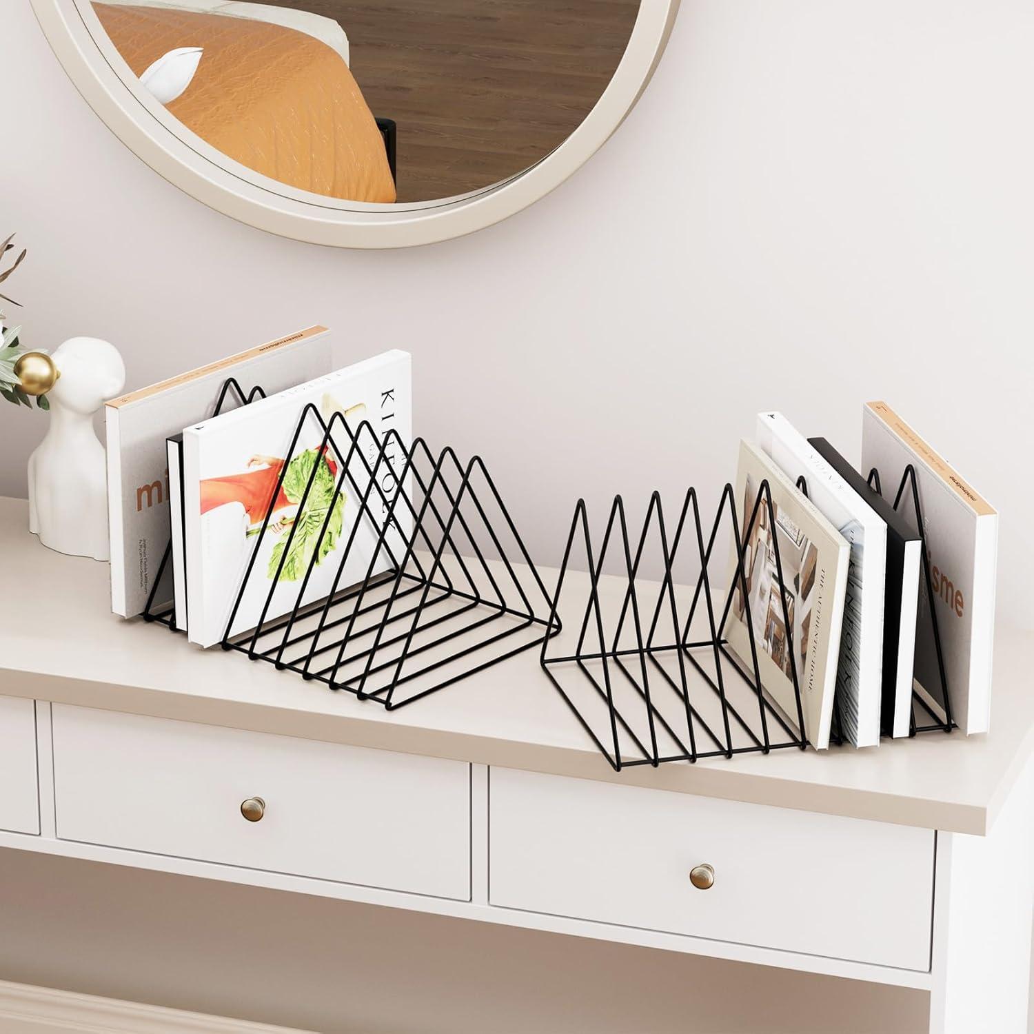 Organizador de Escritorio Triangular Urban Deco - Metal Negro 10 Secciones