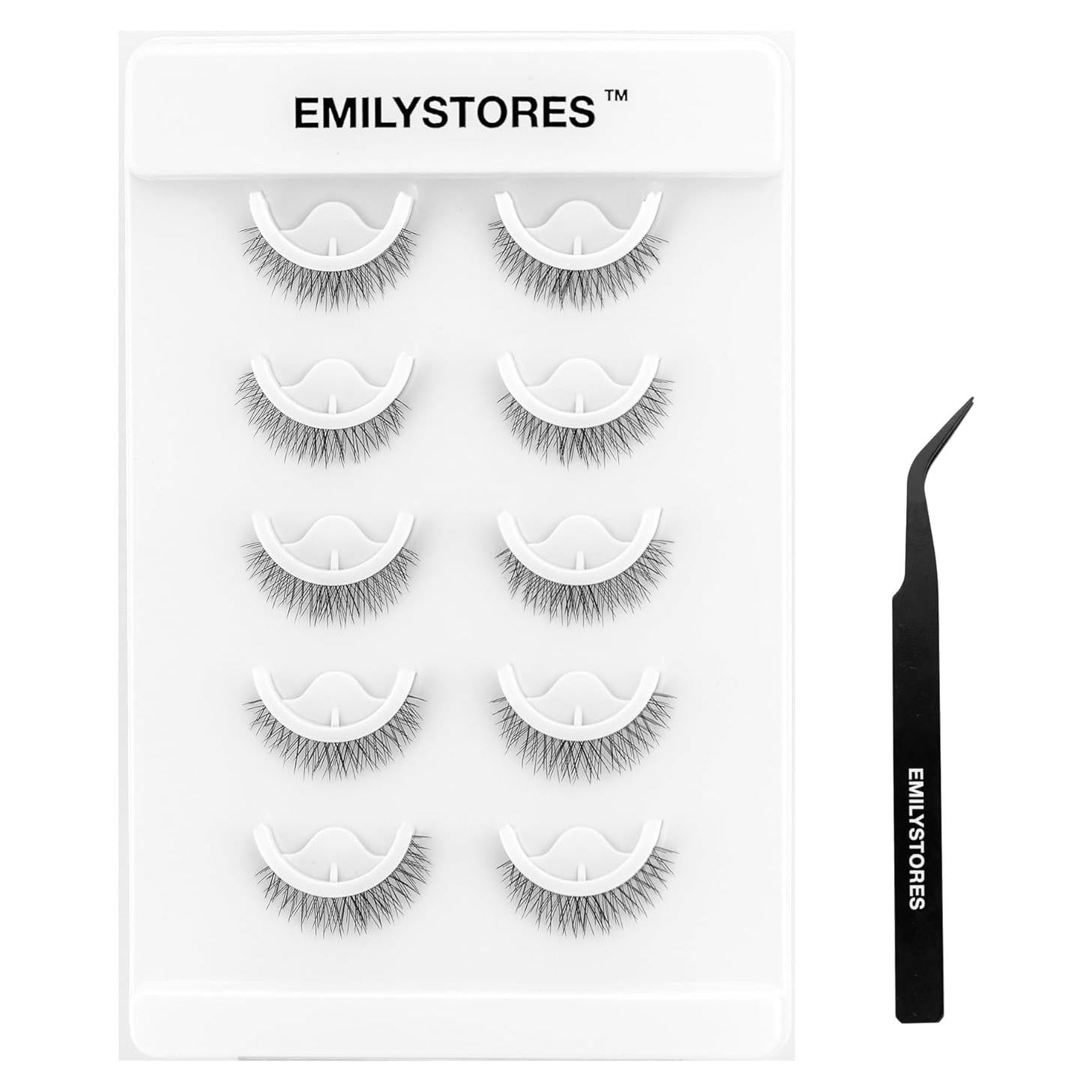 Pestañas Postizas Pre-Adhesivas EMILYSTORES DLP03 - 5 Pares