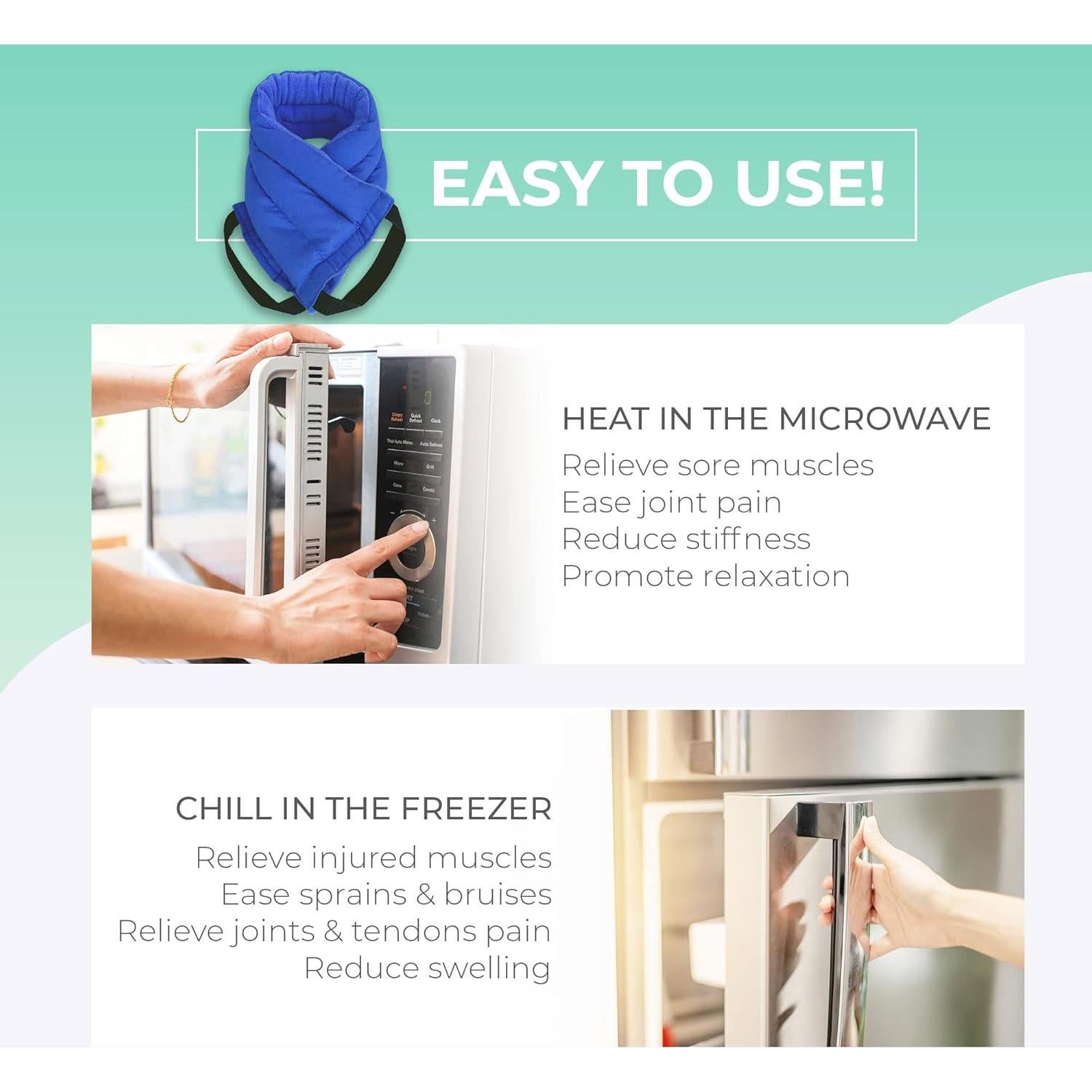 Almohadilla Térmica Húmeda Nature Creation 58x11cm Alivio Dolor