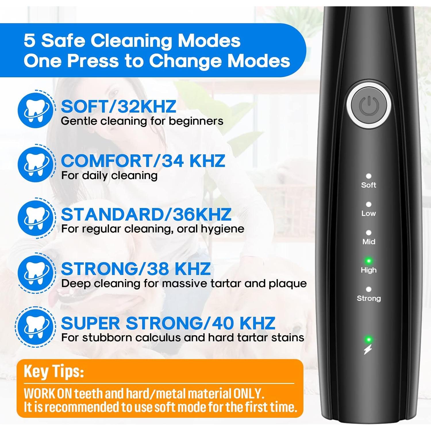 Kit de Limpieza Dental Ultrasónico para Perros PWEZON 10 en 1