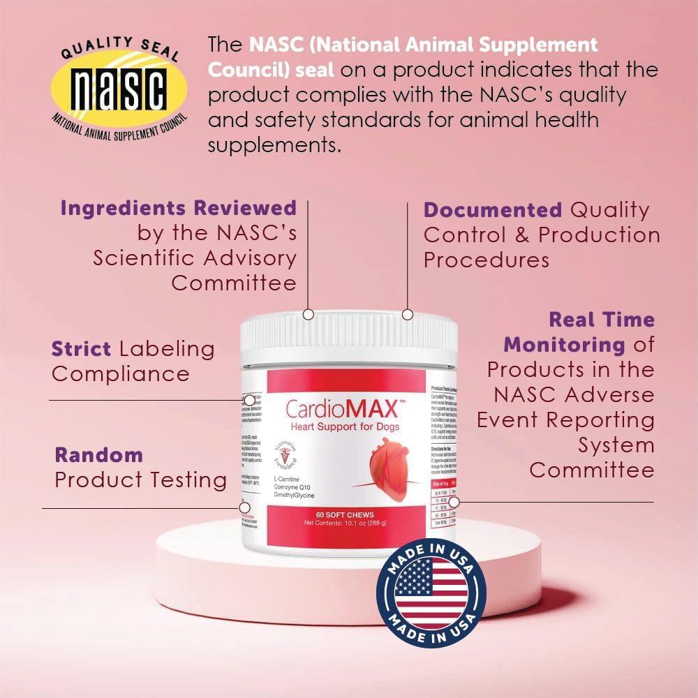 Suplemento CardioMax para Perros - 60 Masticables Blandos