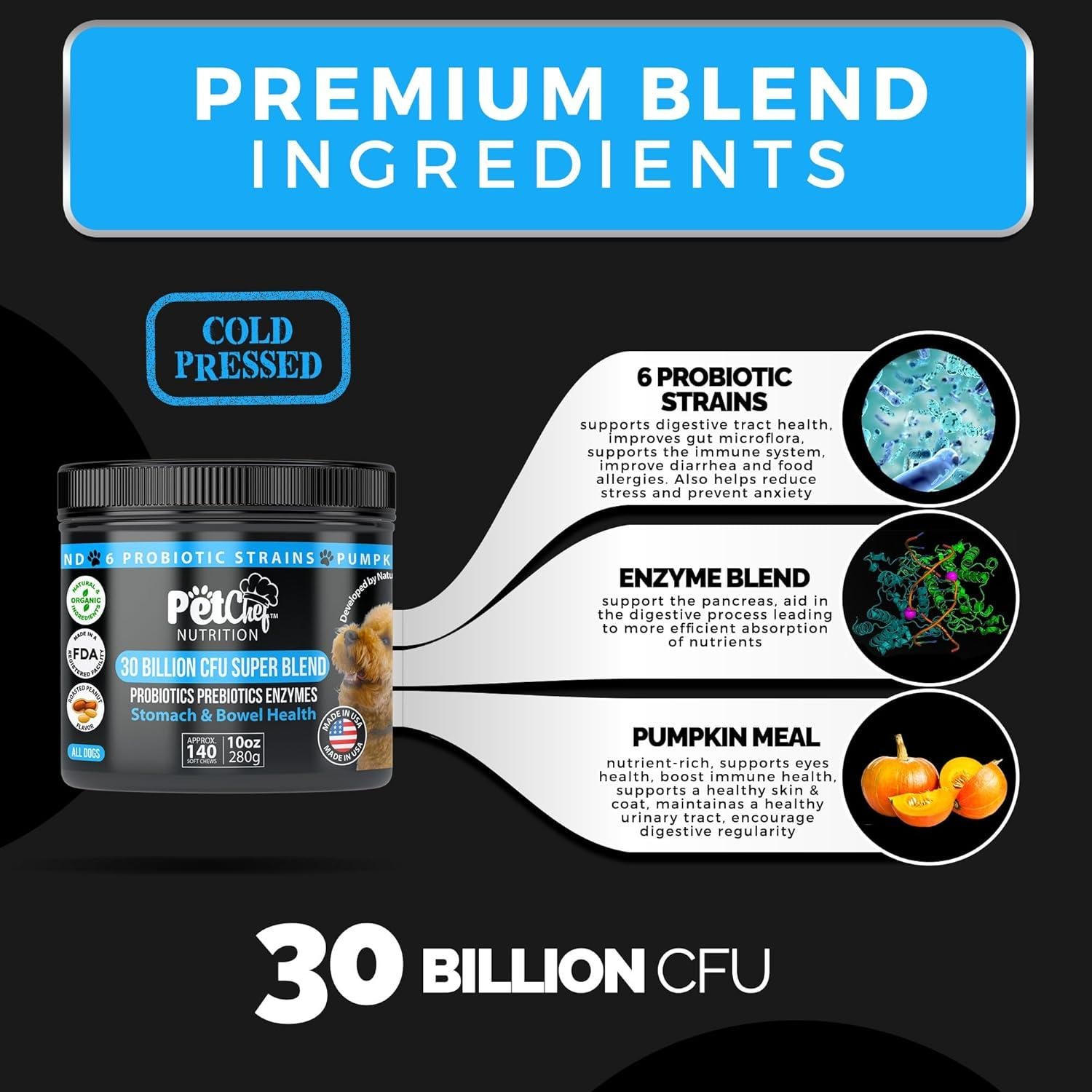 Probioticos Caninos Pet Chef - Salud Digestiva y Bienestar