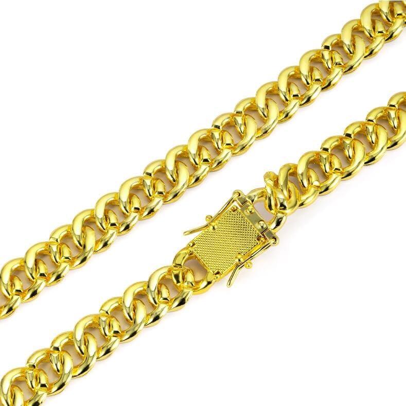 Collar de Cadena para Perros Bbmmayy Oro con Cristales 20.32 cm
