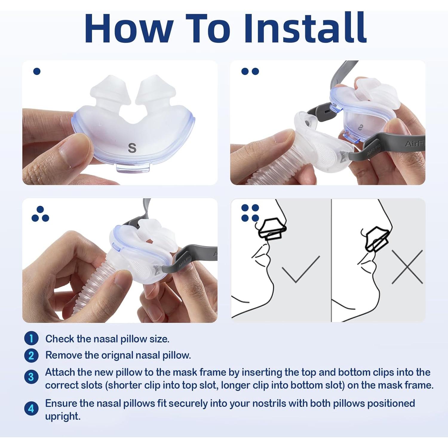 Cojín Nasal de Reemplazo CUORD para ResMed AirFit P10 - Pequeño