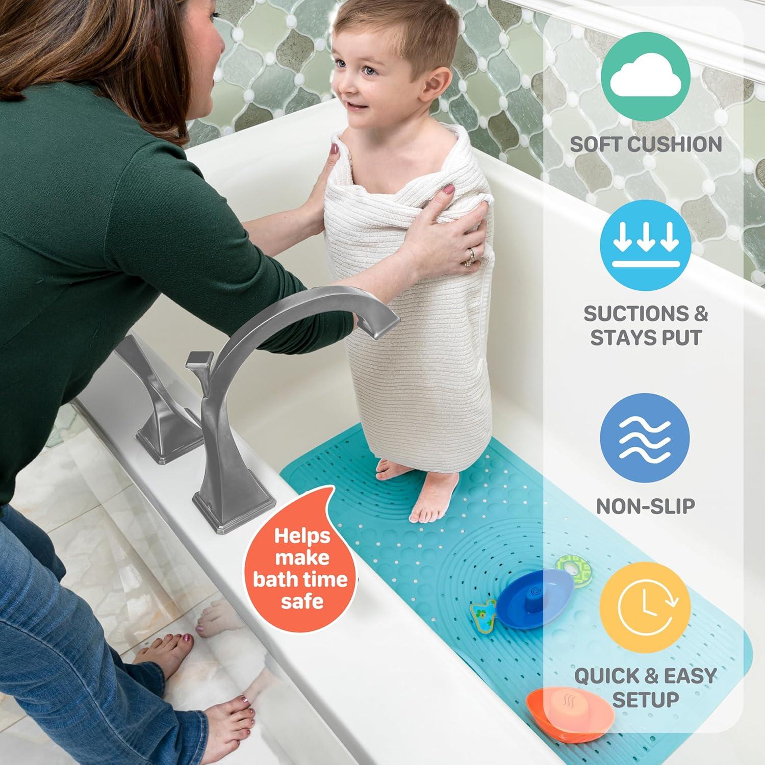 Alfombrilla de baño acolchada Nuby Aqua antideslizante 91x43cm