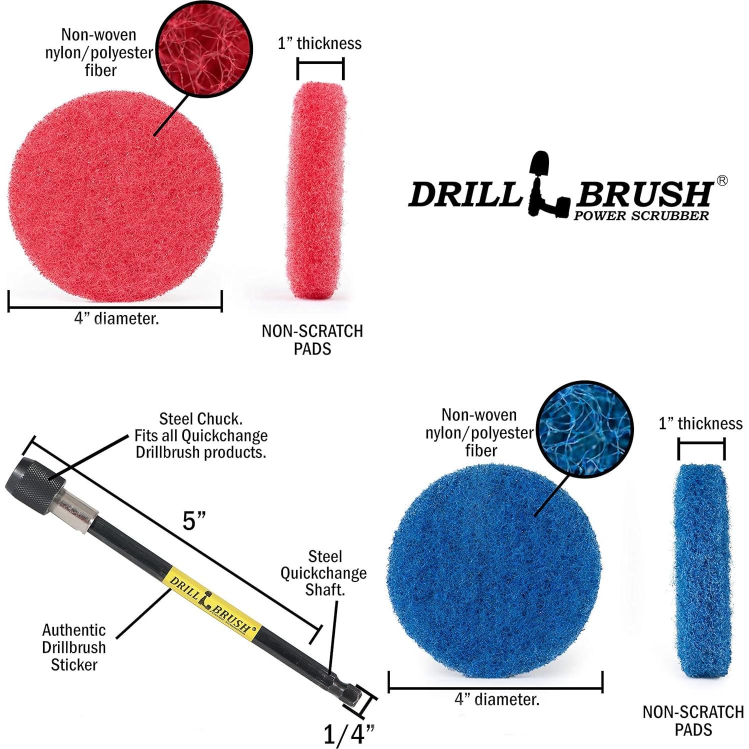 Juego de Almohadillas de Fregado para Taladro Drillbrush