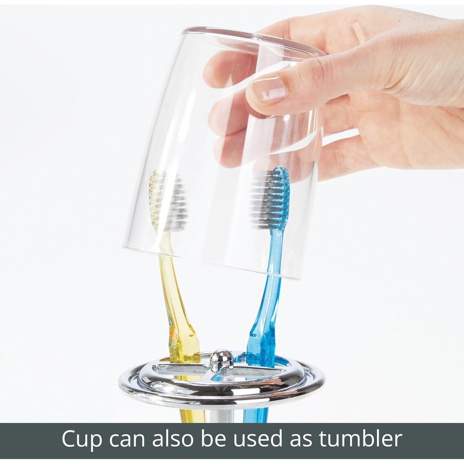 Soporte de Cepillos y Pasta de Dientes mDesign Transparente