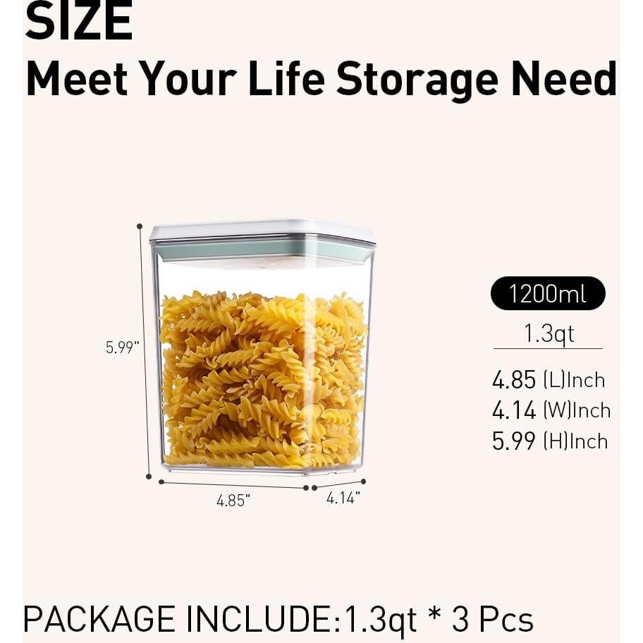 Contenedores de Almacenamiento Herméticos EQI 3 Pcs 3.7L