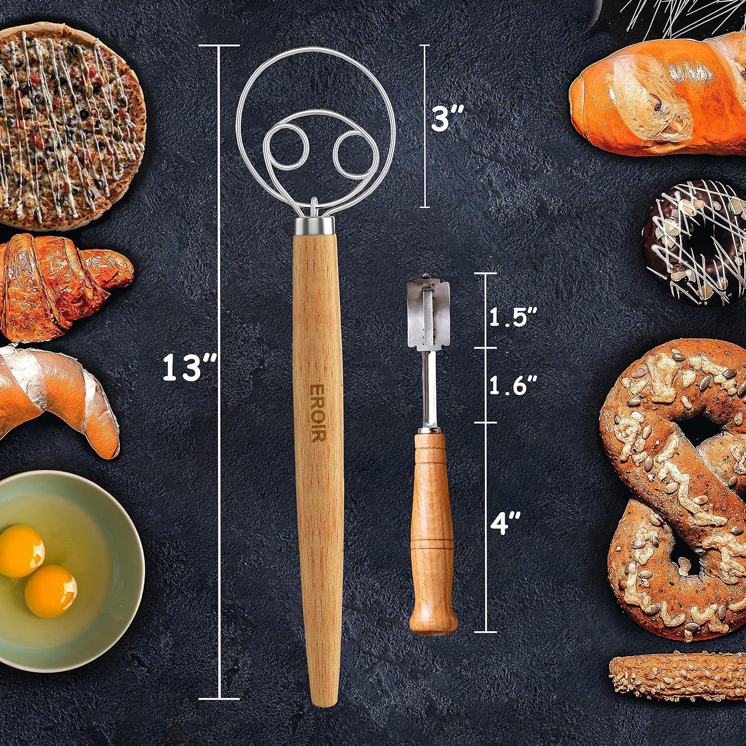 Batidor de Masa Danés EROIR 33 cm + Cuchilla 10 Cuchillas