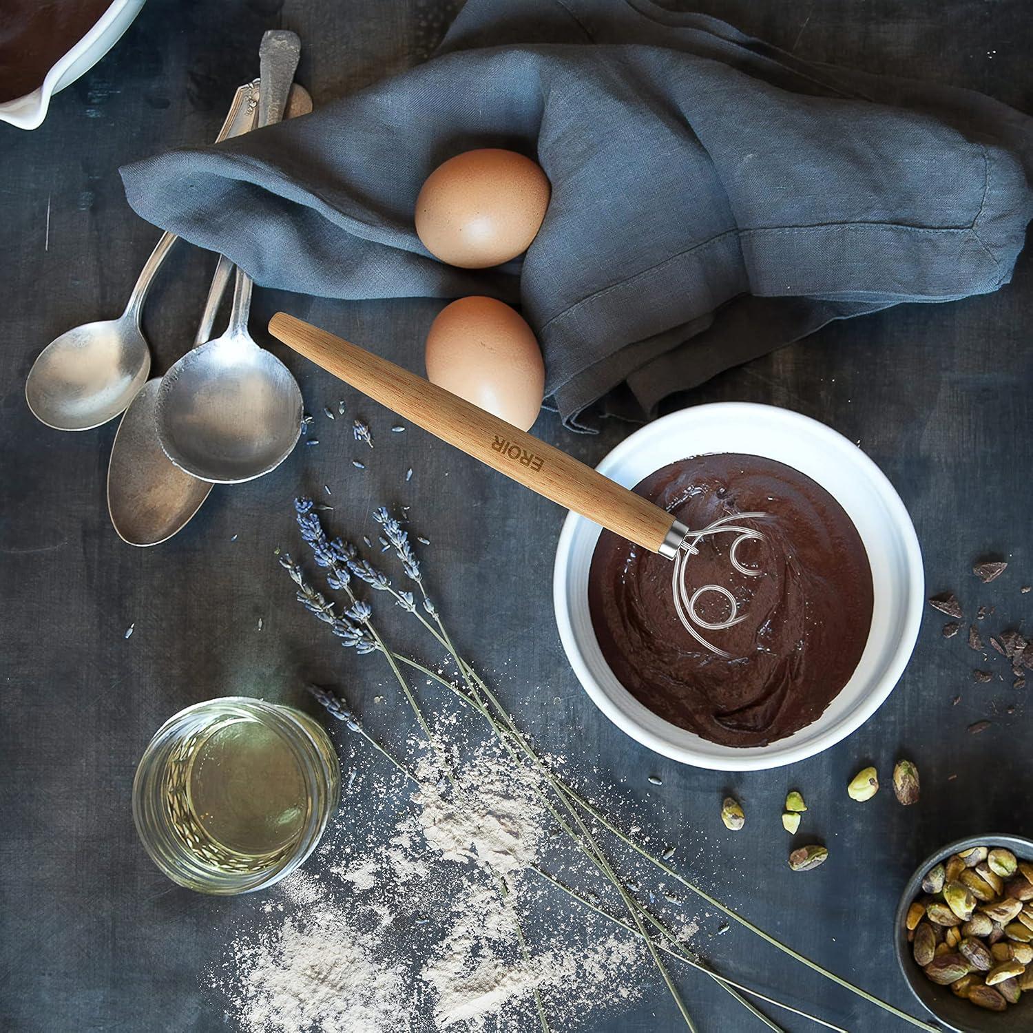 Batidor de Masa Danés EROIR 33 cm + Cuchilla 10 Cuchillas