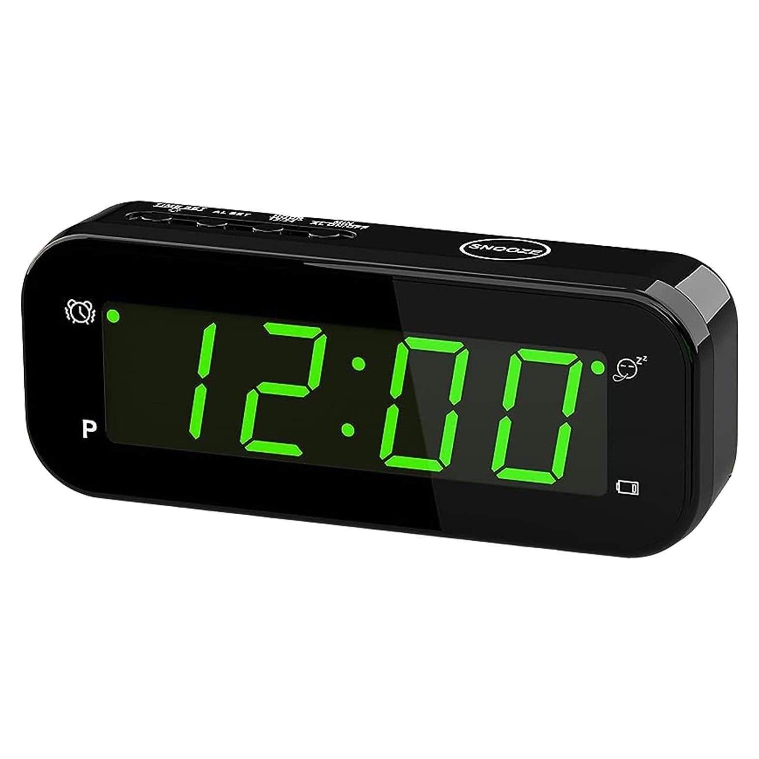 Reloj Despertador Digital SUPLEDCK con Pantalla Verde y Temperatura