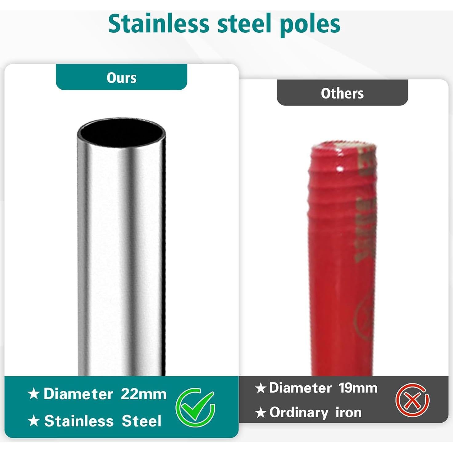 Escoba Exterior PBHEPJ con Mango de Acero Inoxidable 147 cm