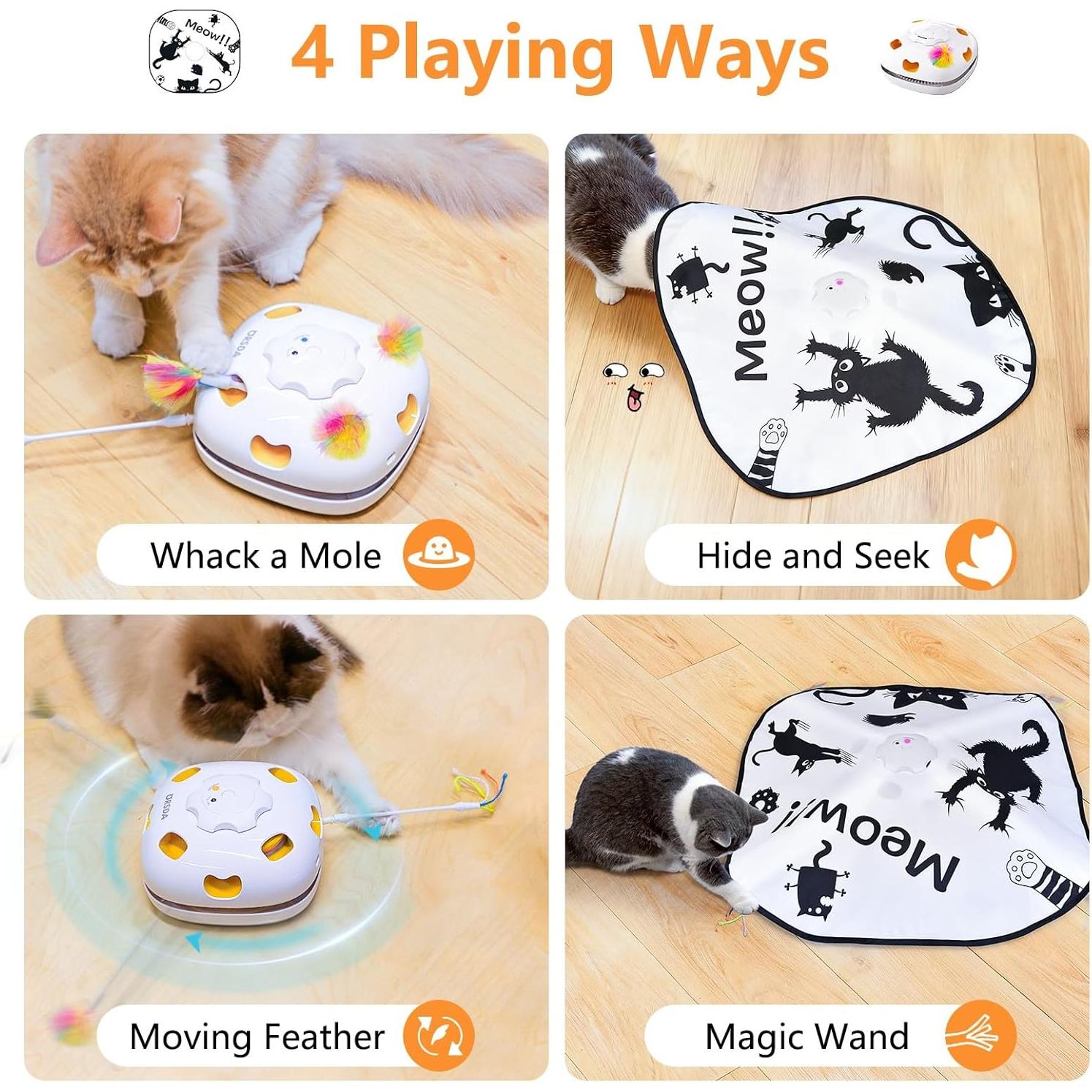 Juguete Interactivo para Gatos ORSDA T65W 4 en 1 Recargable