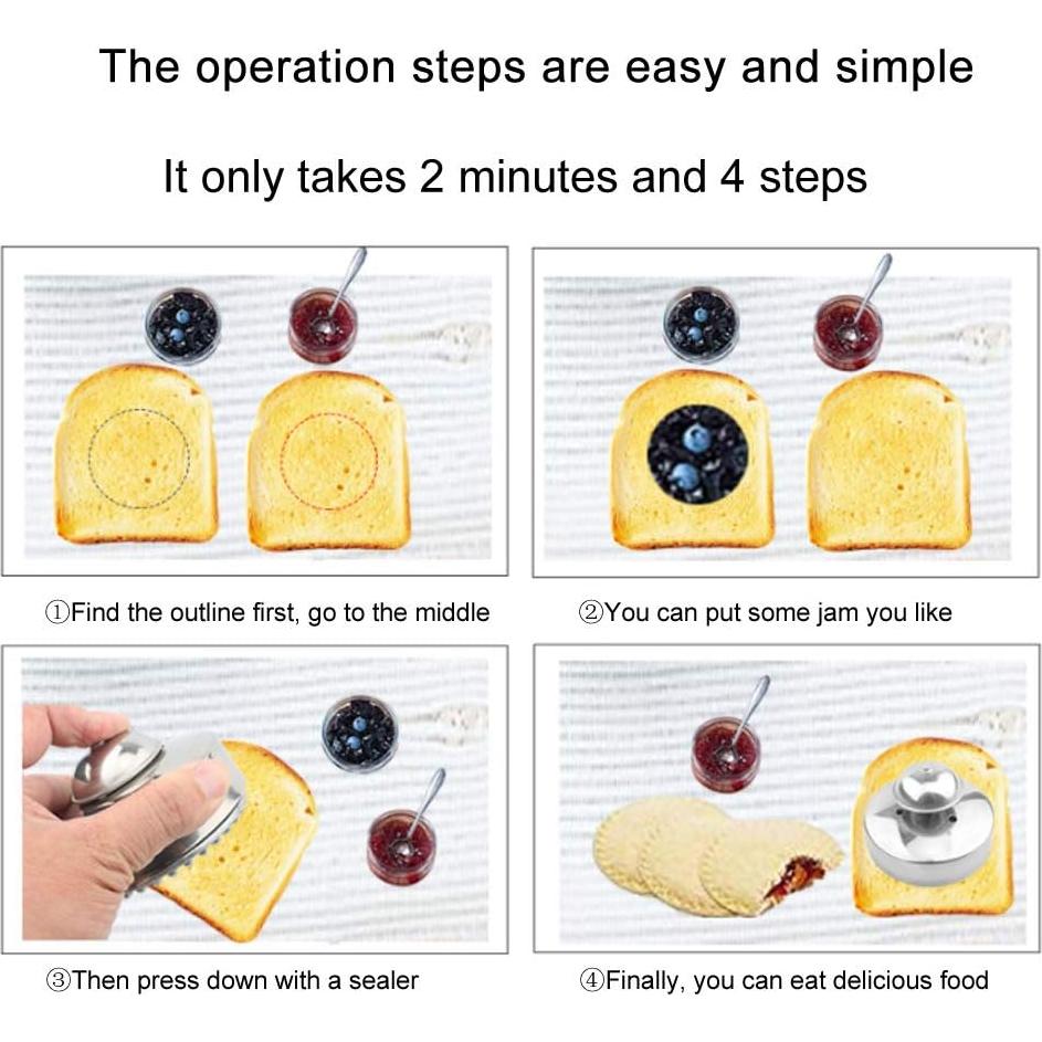 Cortador y Sellador de Sándwich Redondo EKDJKK Acero Inoxidable