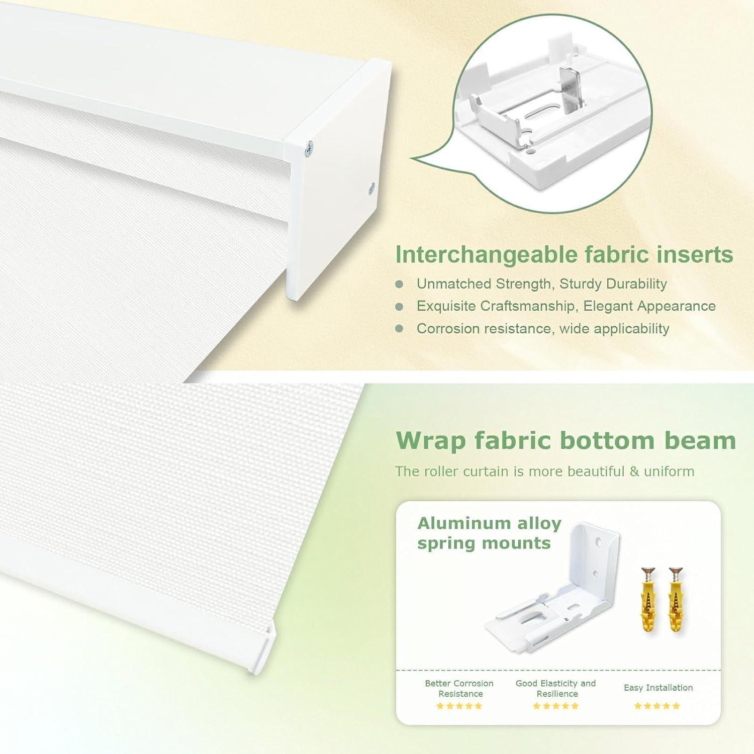 Persianas Motorizadas MING CHEN 20x72 cm Opacas Control Remoto