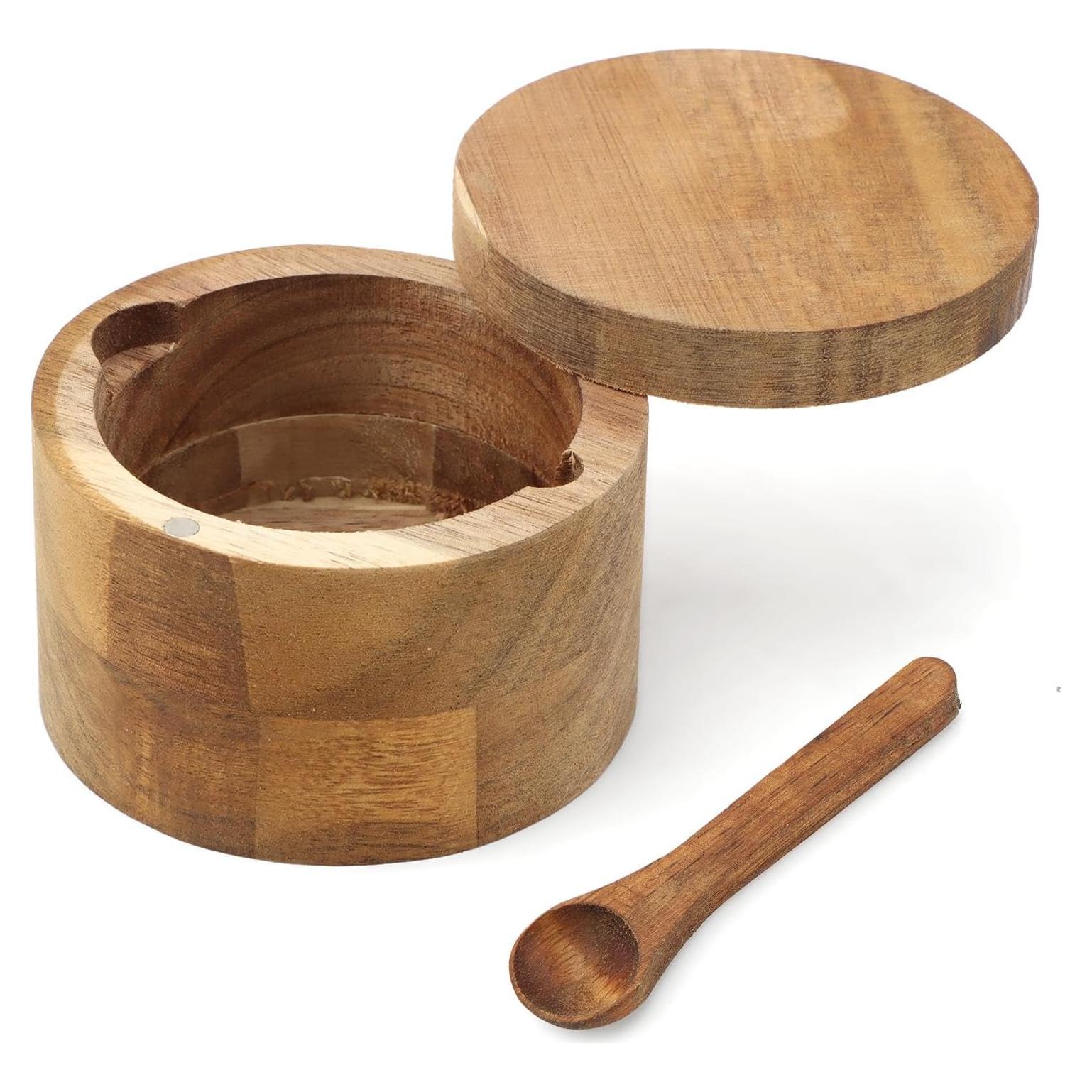 Tazón de Sal y Pimienta Velarionna de Madera de Acacia S