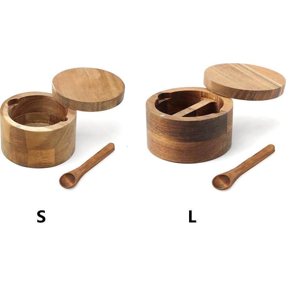 Tazón de Sal y Pimienta Velarionna de Madera de Acacia S