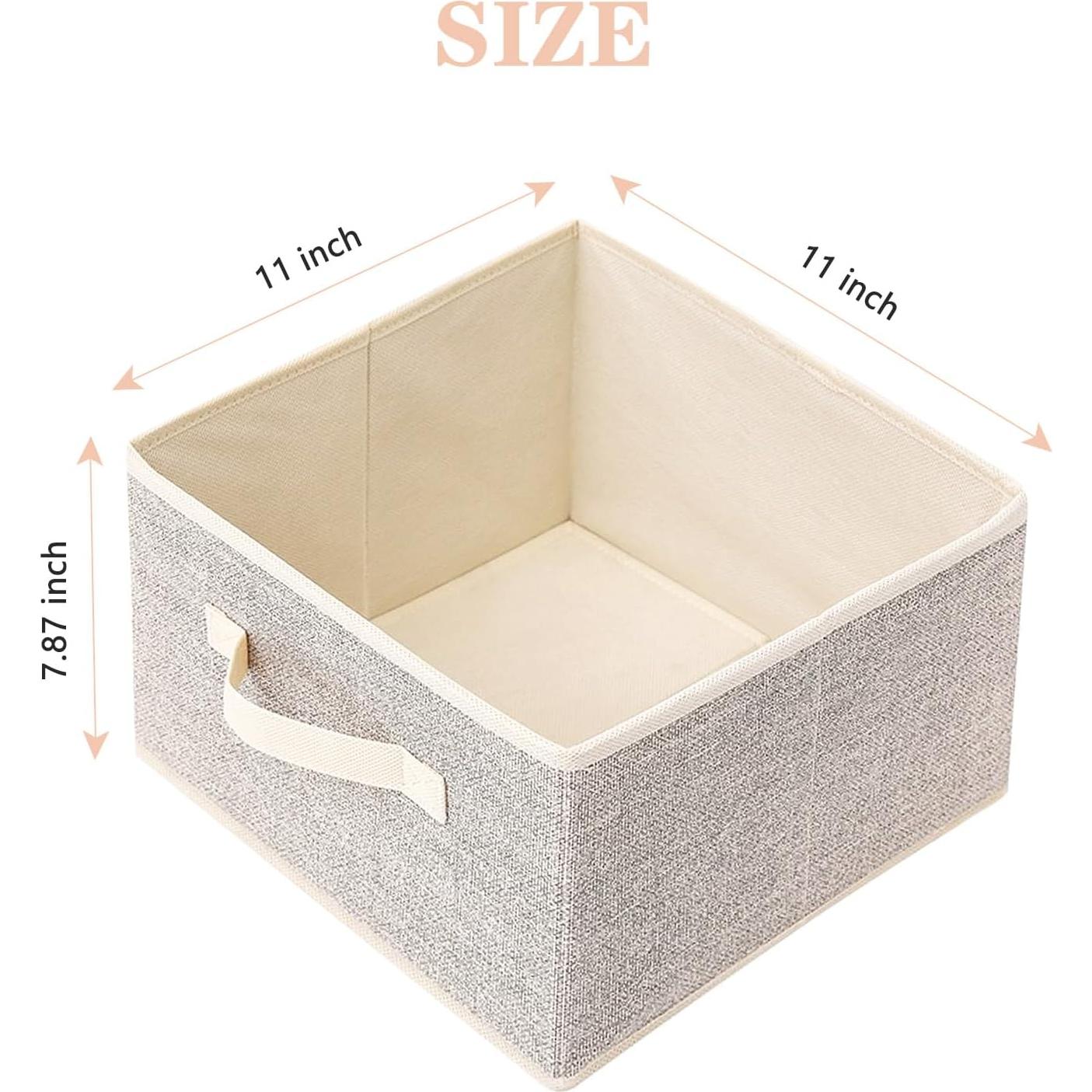 Cestas de Almacenamiento EITMOW 27.94x27.94x19.81cm Beige (2PCS)