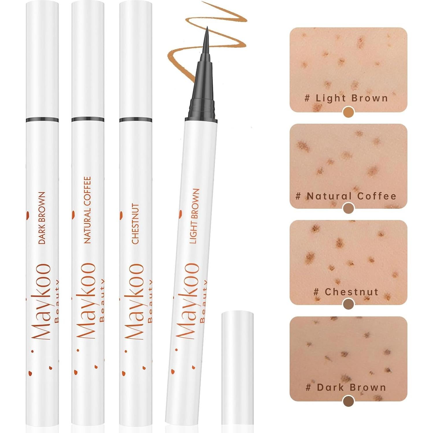 Juego de 4 Bolígrafos de Pecas Falsas MAYKOO - Impermeables