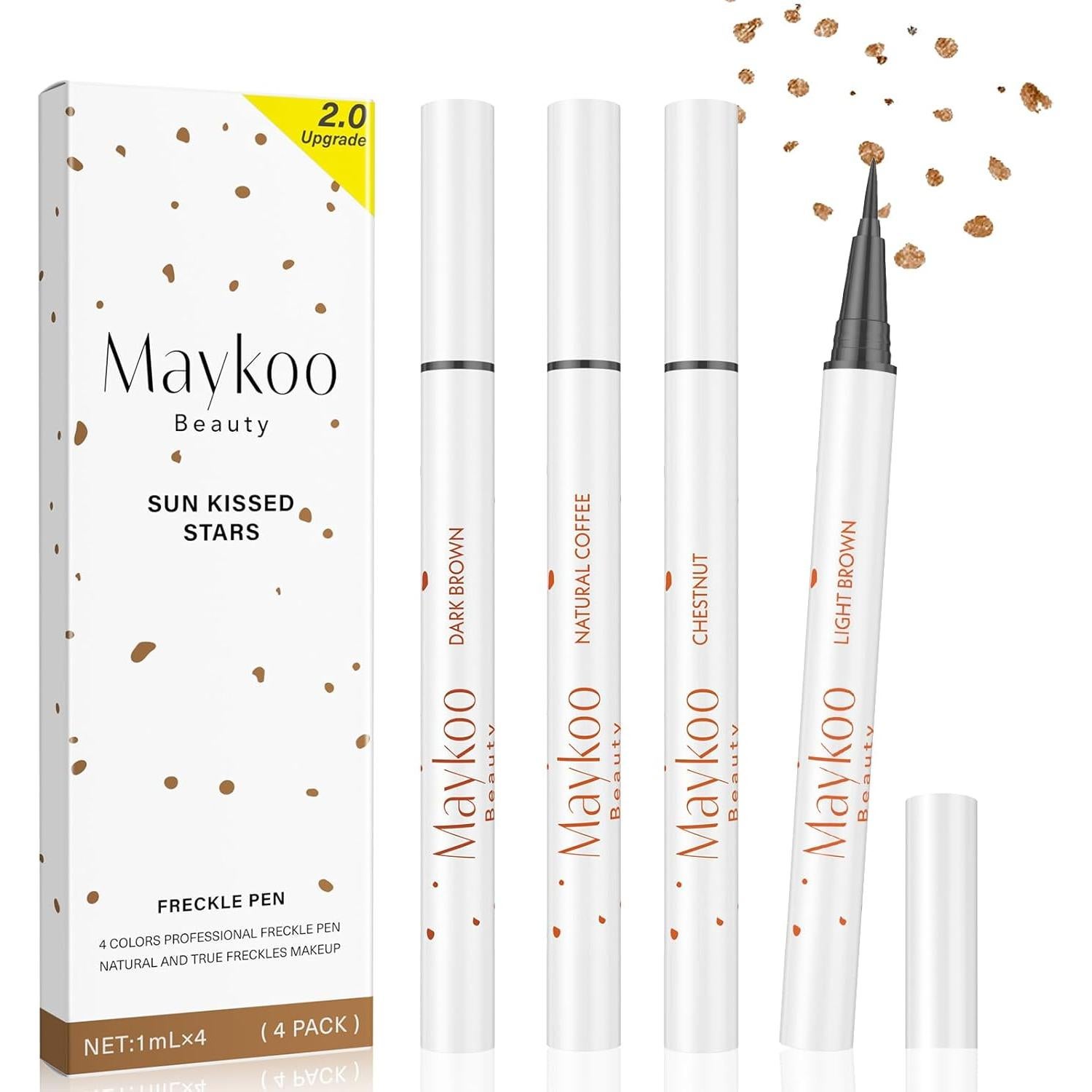 Juego de 4 Bolígrafos de Pecas Falsas MAYKOO - Impermeables