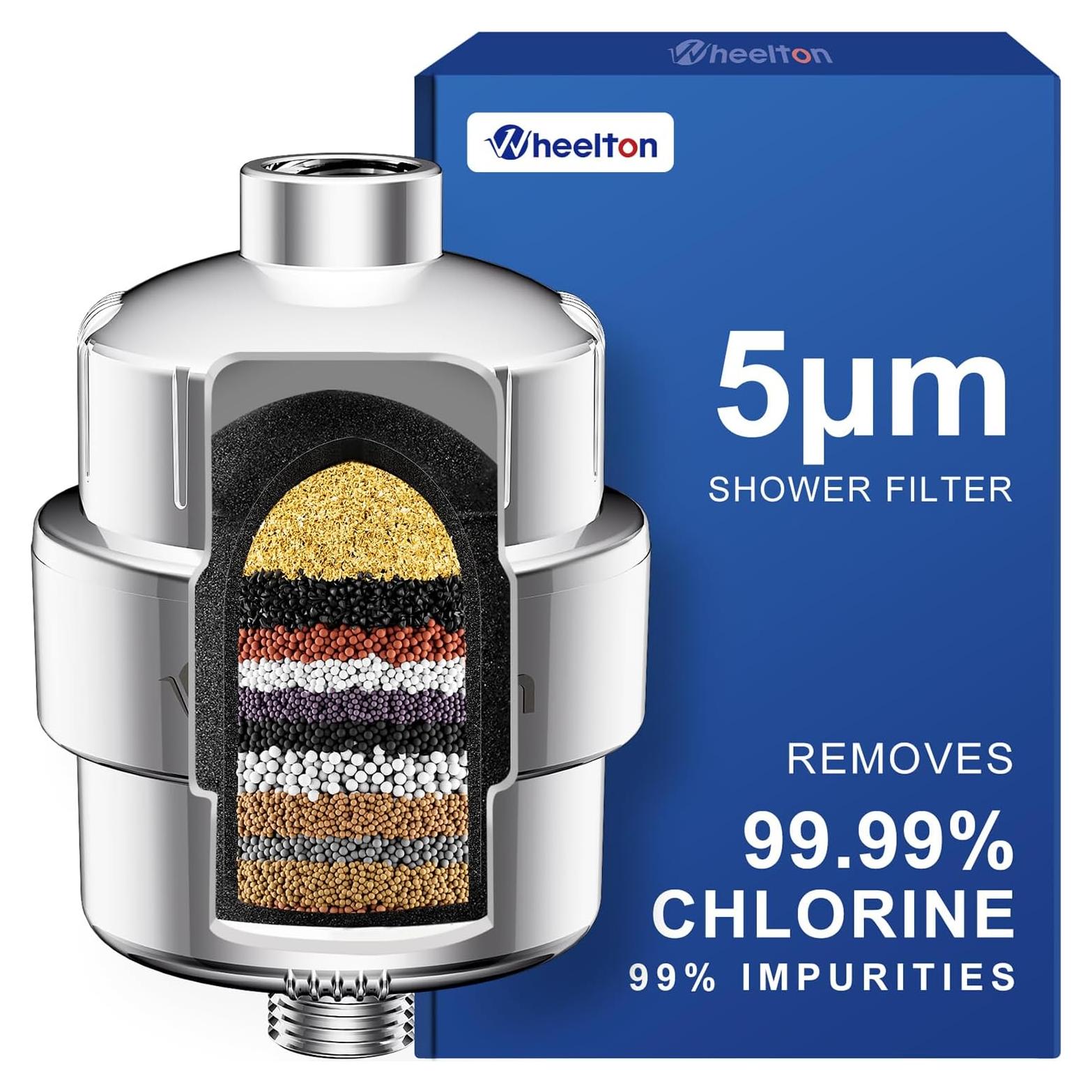 Filtro de Ducha Wheelton BLACKDIAMOND - Carbono Activado 0.32kg