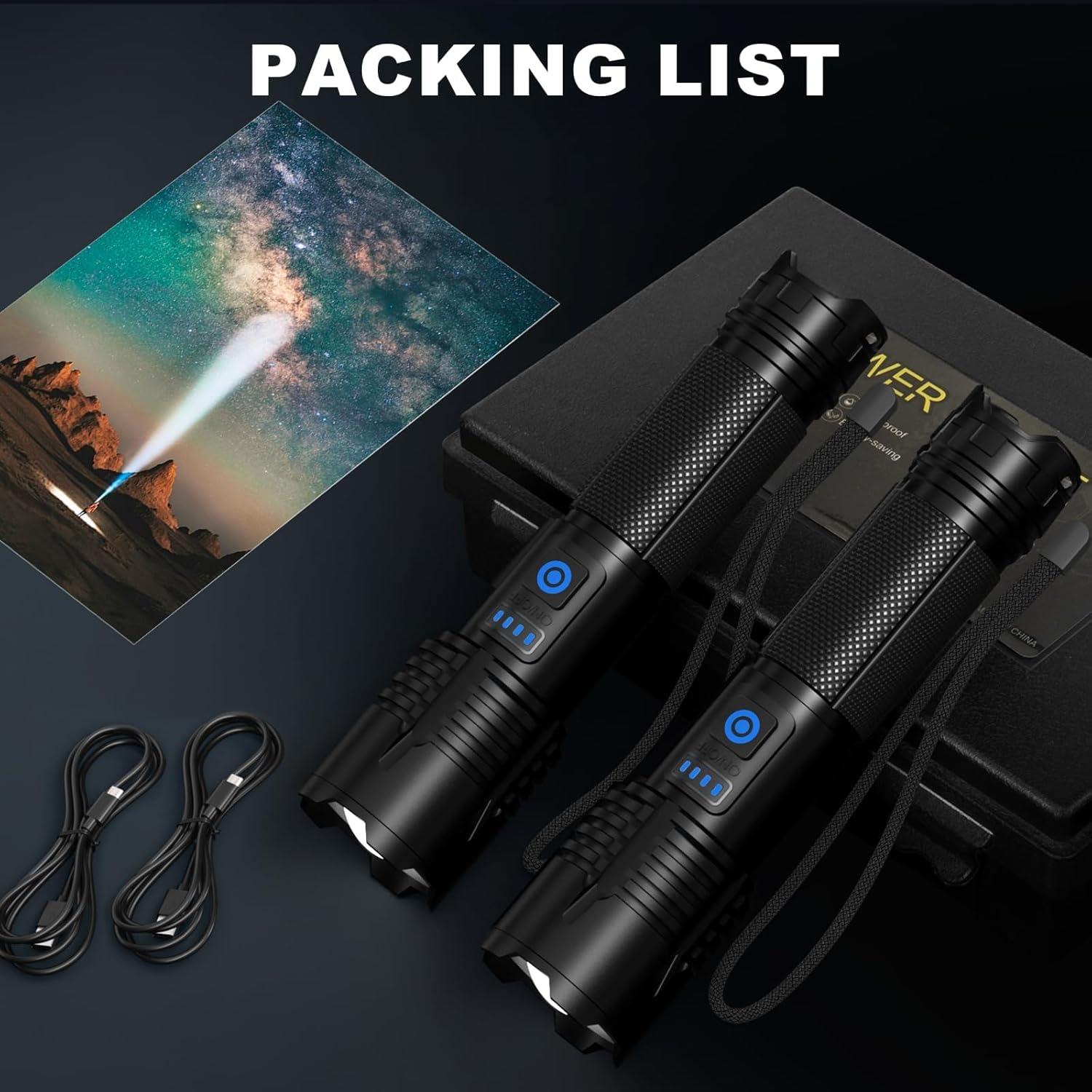 Linterna LED Recargable Lylting 90,000 Lúmenes Impermeable