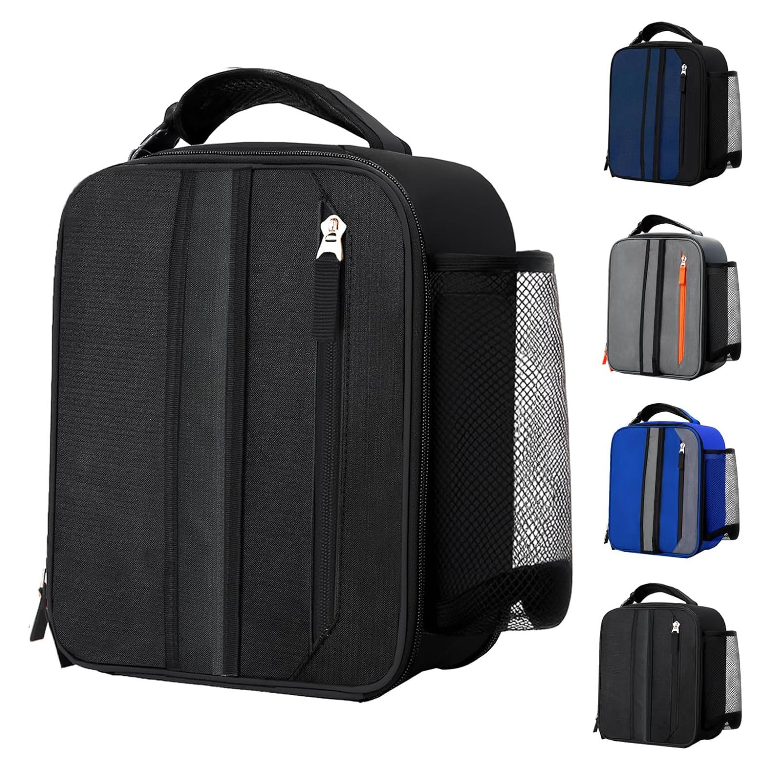 Bolsa de Almuerzo Aislada LUCKY CHERRY Negra 6L Portátil