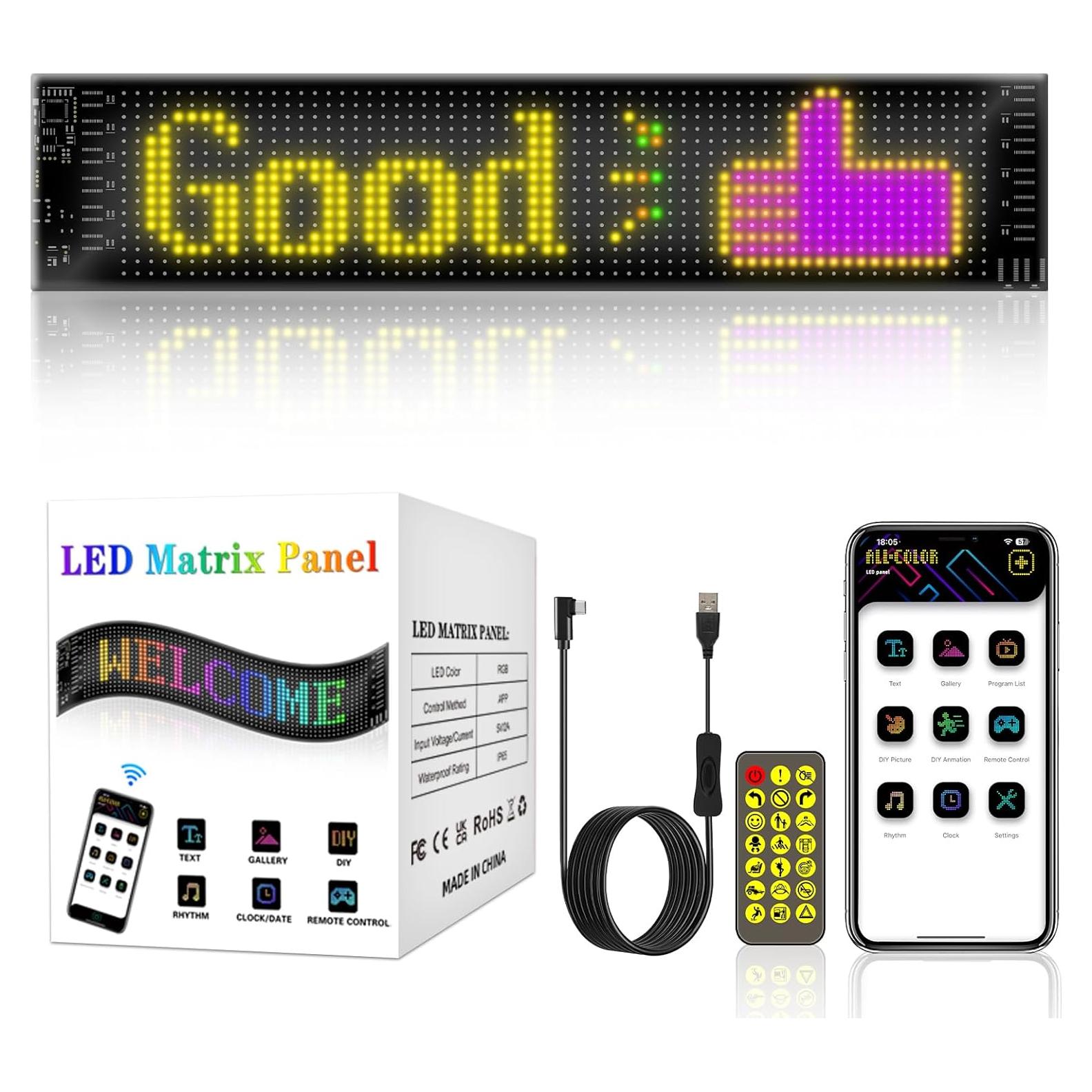 Panel LED Flexible Maksone 17.78cm x 7.62cm Control Bluetooth